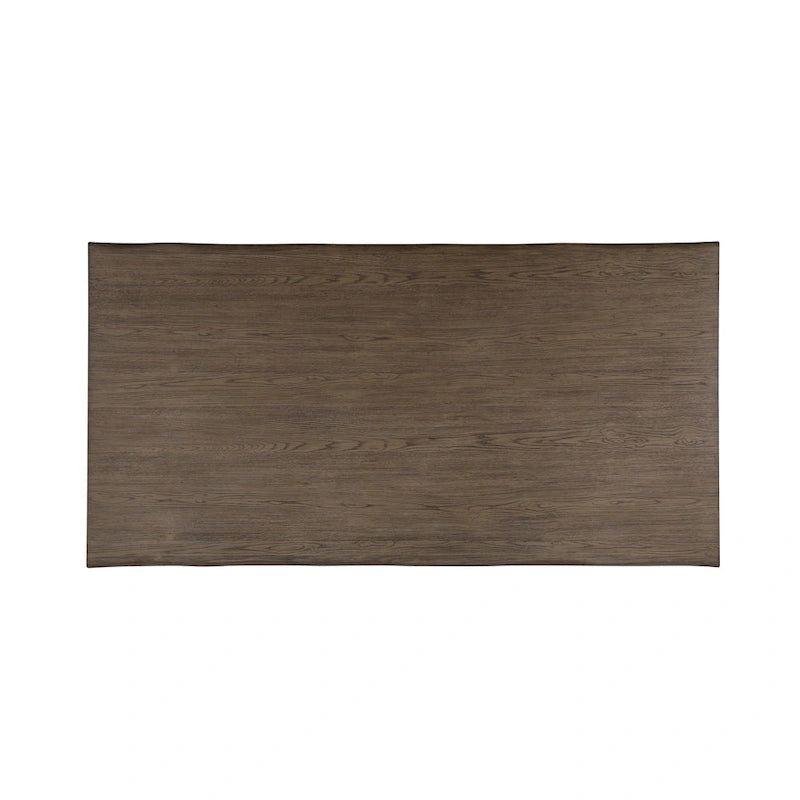 Dark Brown Finish 84 Live Edge Dining Table