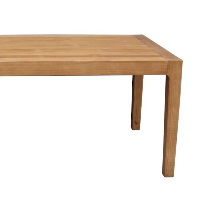 Dining Table, Pine Wood, Natural Brown, 71 Inch Rectangular Top
