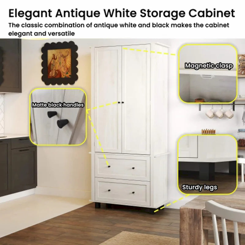 70 Tall Kitchen Pantry Storage Cabine