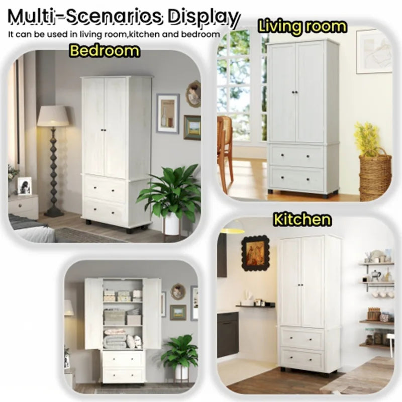 70 Tall Kitchen Pantry Storage Cabine
