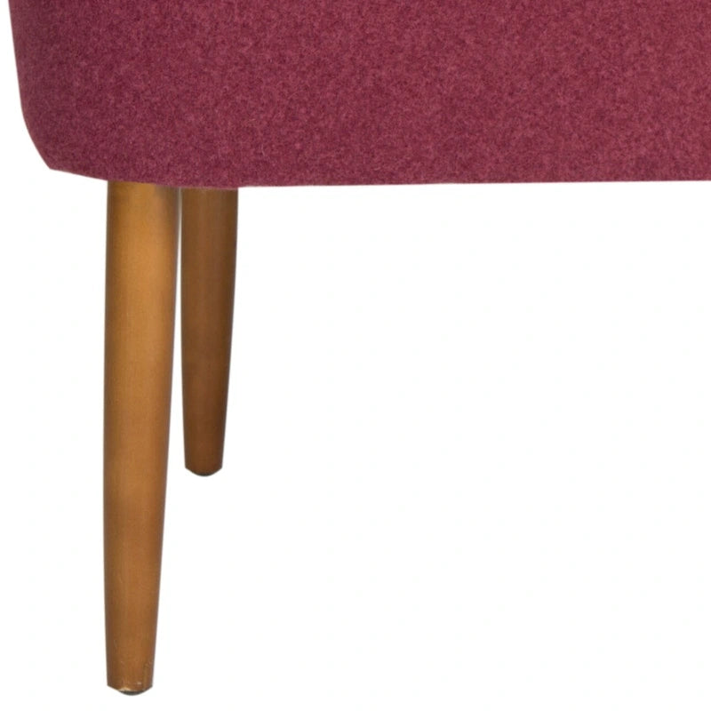 Mid Century Orange Wool Bench - 39.6 x 19.9 x 18.3 - 40Wx20Dx18H