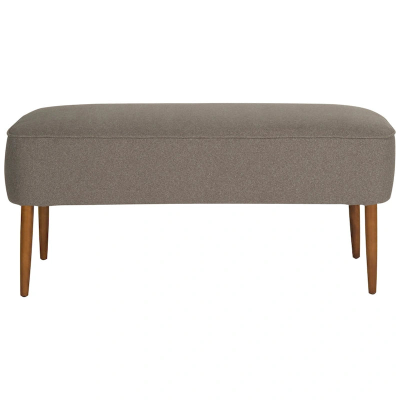 Mid Century Orange Wool Bench - 39.6 x 19.9 x 18.3 - 40Wx20Dx18H
