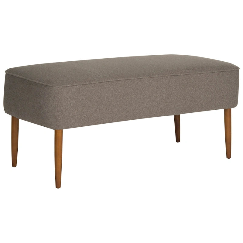 Mid Century Orange Wool Bench - 39.6 x 19.9 x 18.3 - 40Wx20Dx18H