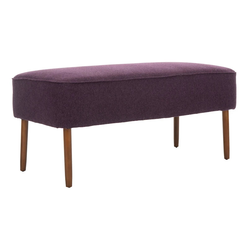 Mid Century Orange Wool Bench - 39.6 x 19.9 x 18.3 - 40Wx20Dx18H