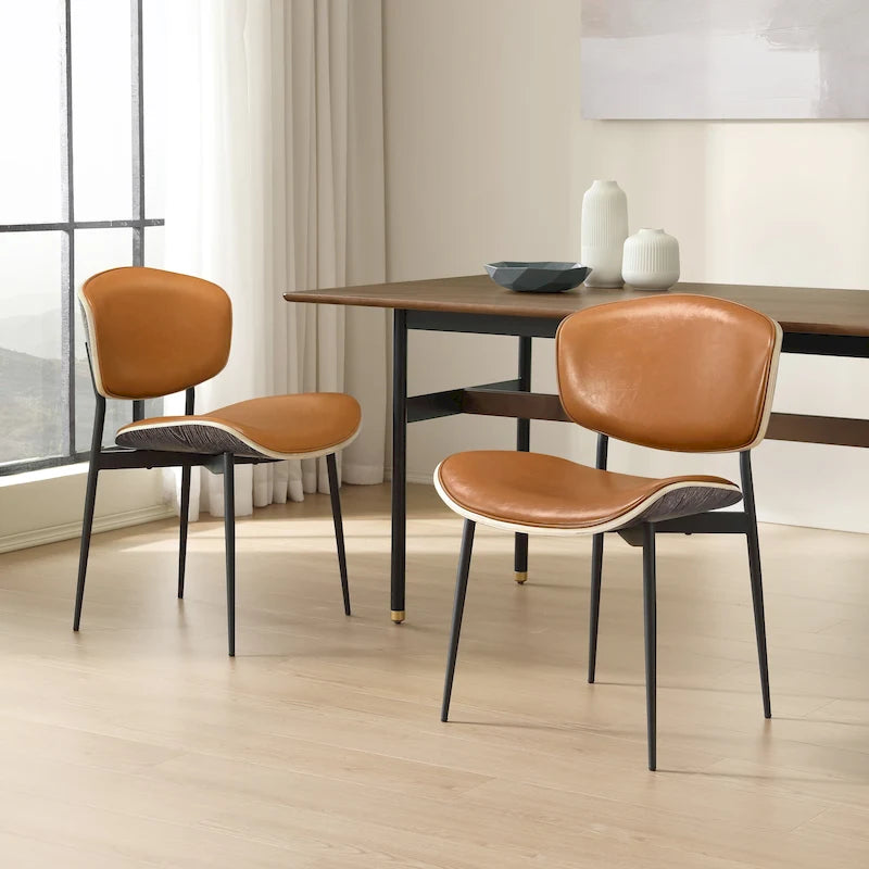 Modern Bentwood Dining Chairs (Set of 2)