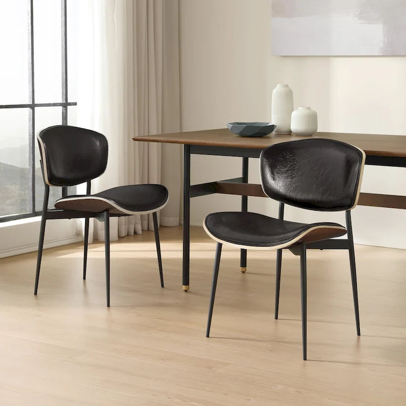 Modern Bentwood Dining Chairs (Set of 2)