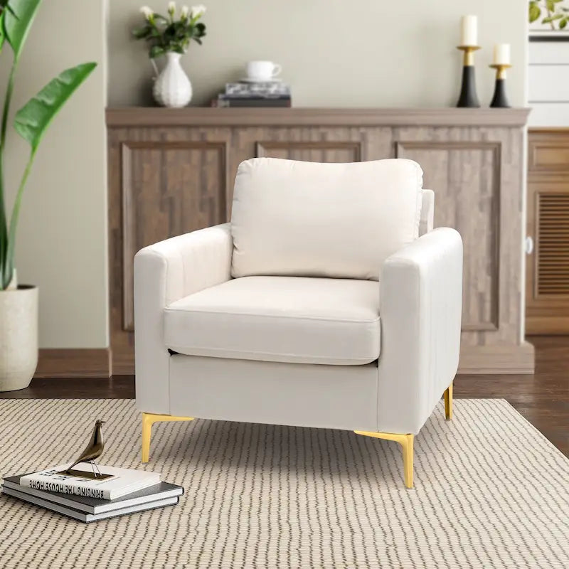 Modern Upholstered Accent Armchair Club Chair