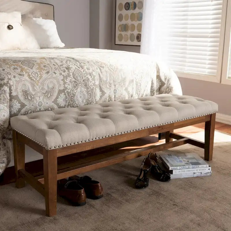 Contemporary Fabric Upholstered Bench