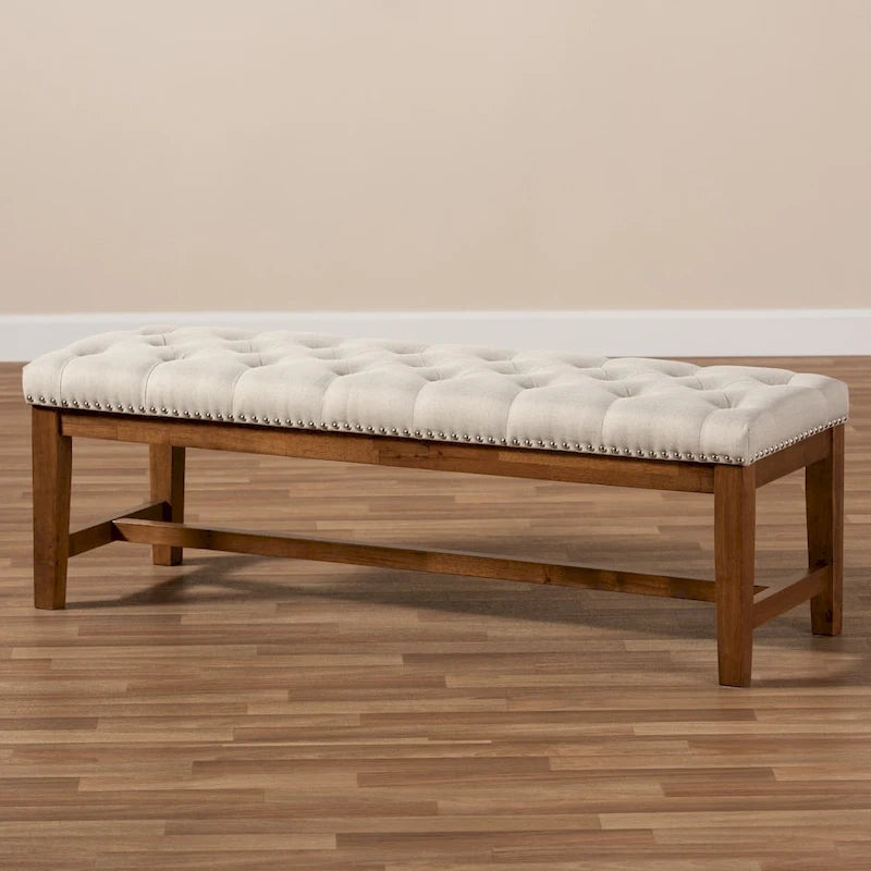 Contemporary Fabric Upholstered Bench