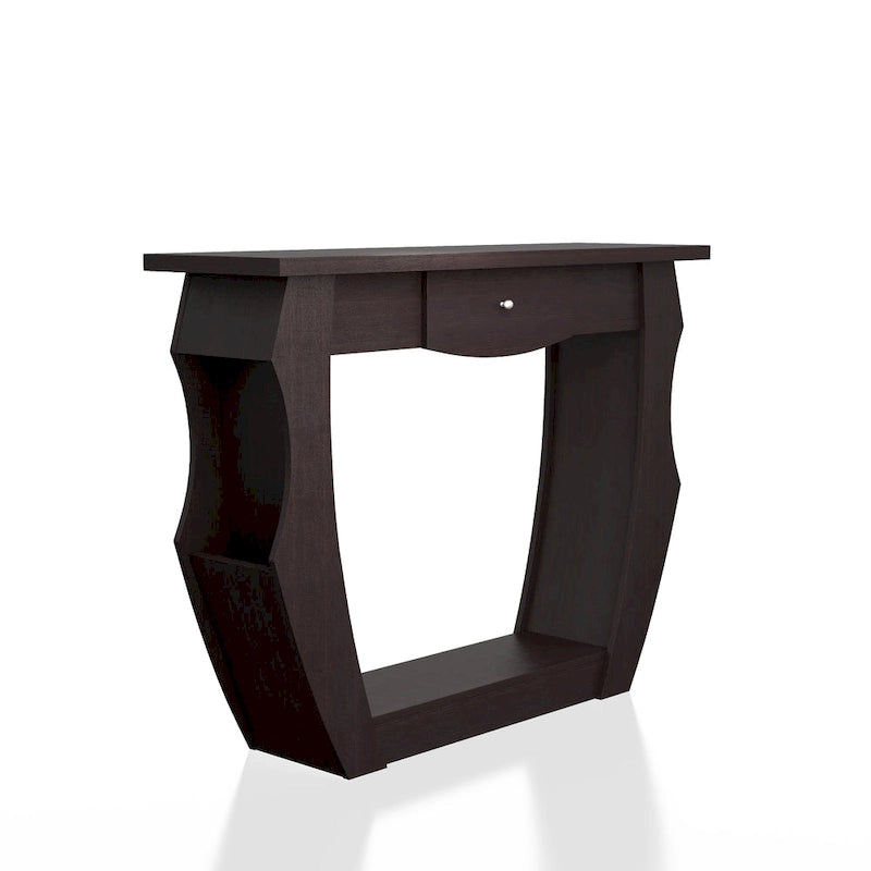 Contemporary Walnut 39-inch 1-Drawer Console Table