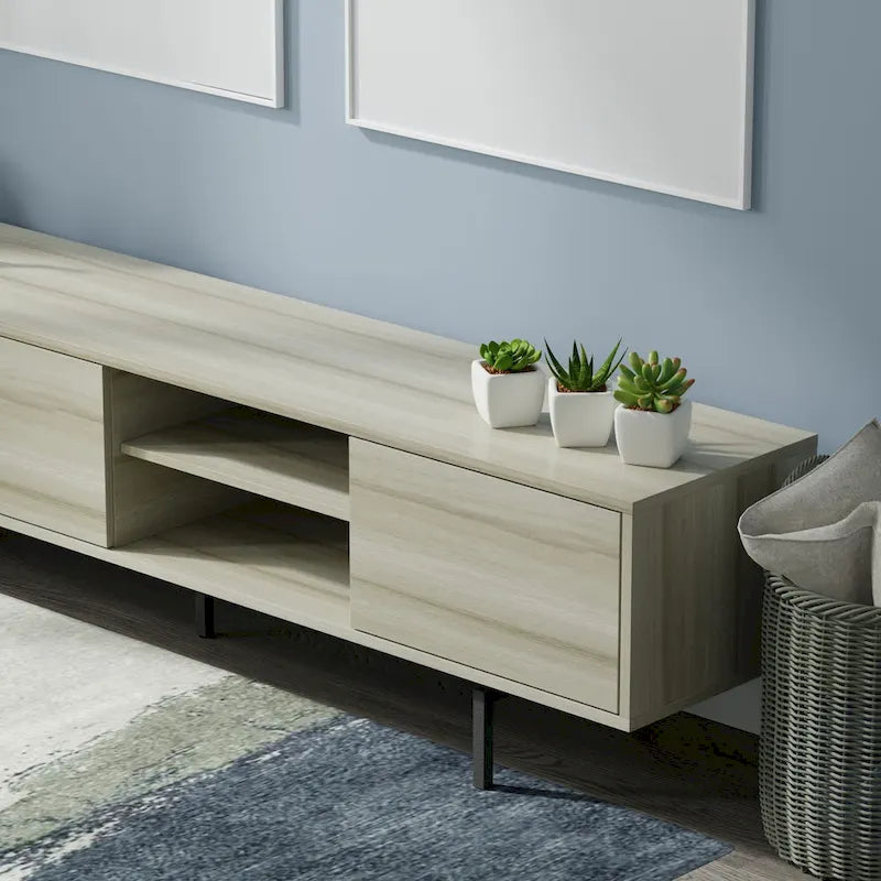 78 x 20 Lowboy Mid-Century Modern TV Stand Console