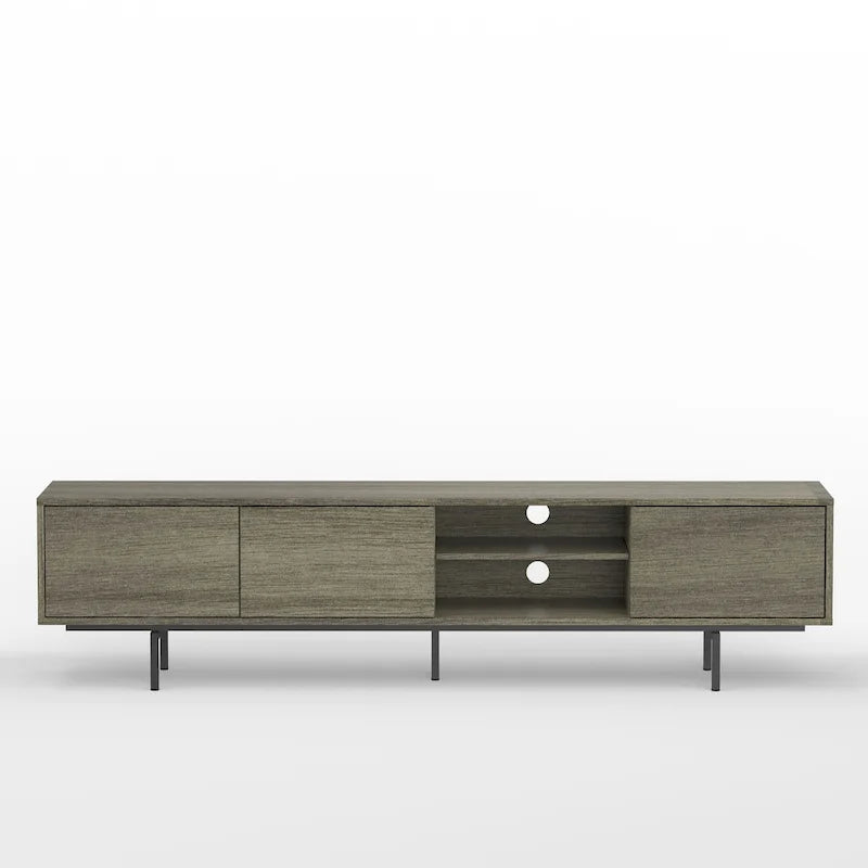 78 x 20 Lowboy Mid-Century Modern TV Stand Console