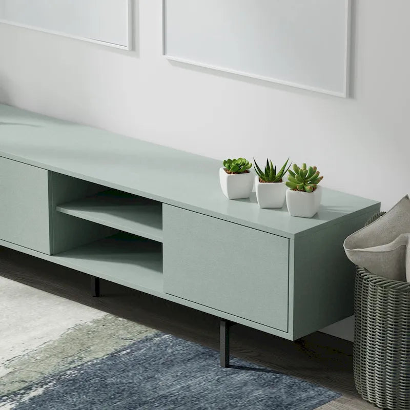78 x 20 Lowboy Mid-Century Modern TV Stand Console