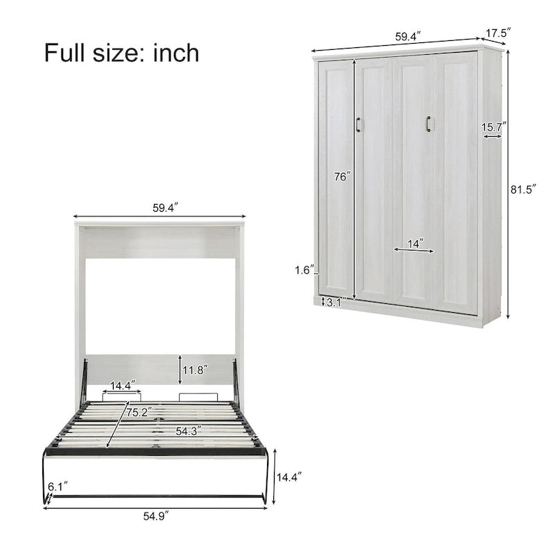 Murphy Wall Bed Cabinet Space-Saving Bed