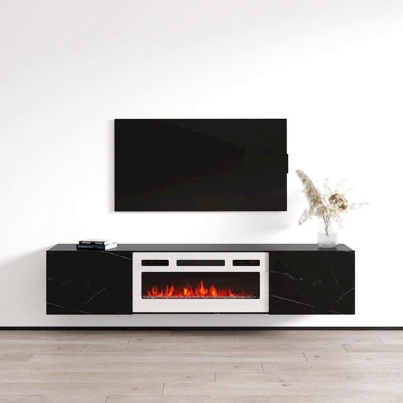 Floating Fireplace TV Stand