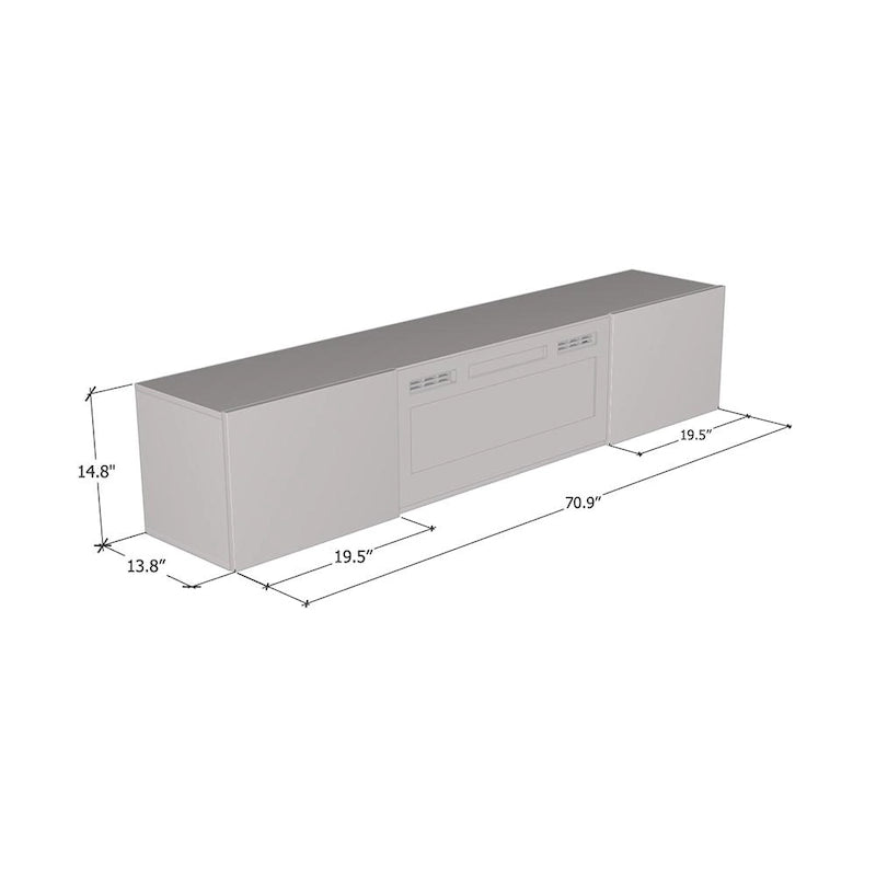 Floating Fireplace TV Stand