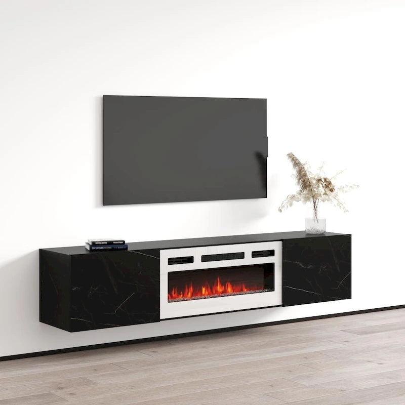 Floating Fireplace TV Stand