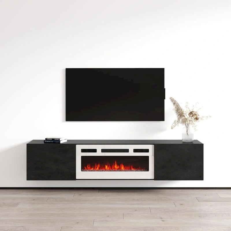 Floating Fireplace TV Stand