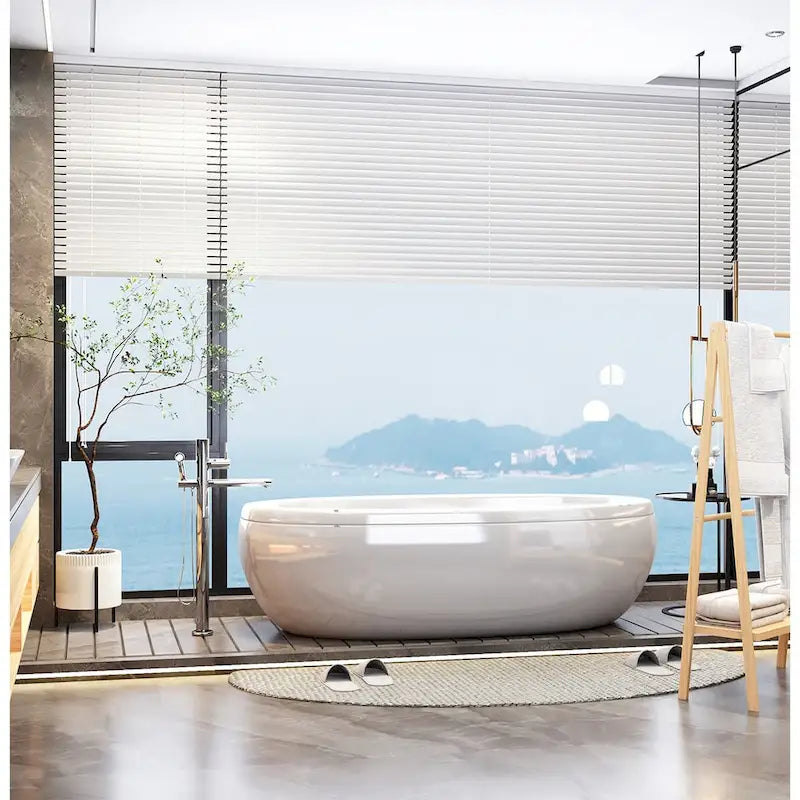 Bamboo Ladder Towel Rack with Storage Shelf