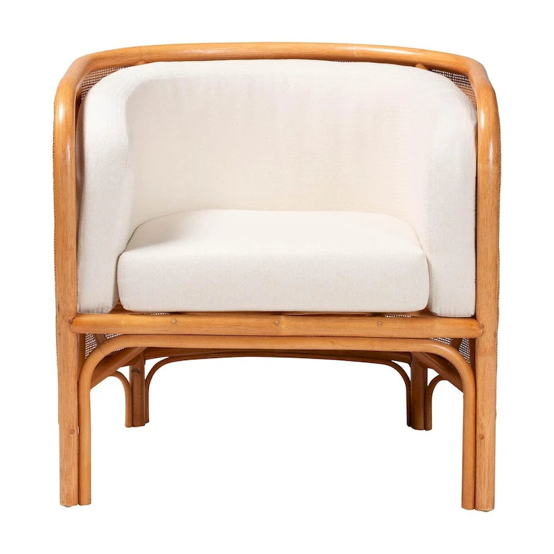 Bohemian Light Honey Rattan Accent Chair