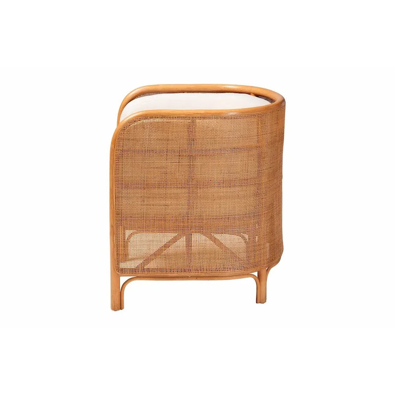 Bohemian Light Honey Rattan Accent Chair