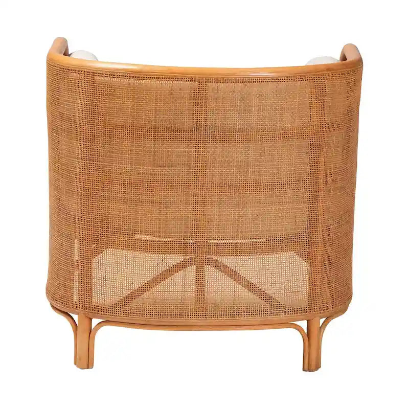 Bohemian Light Honey Rattan Accent Chair