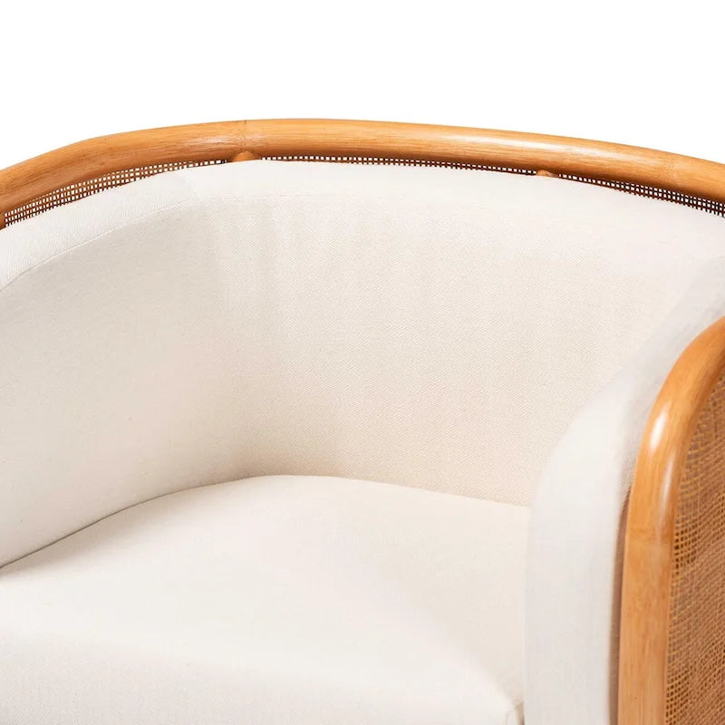 Bohemian Light Honey Rattan Accent Chair