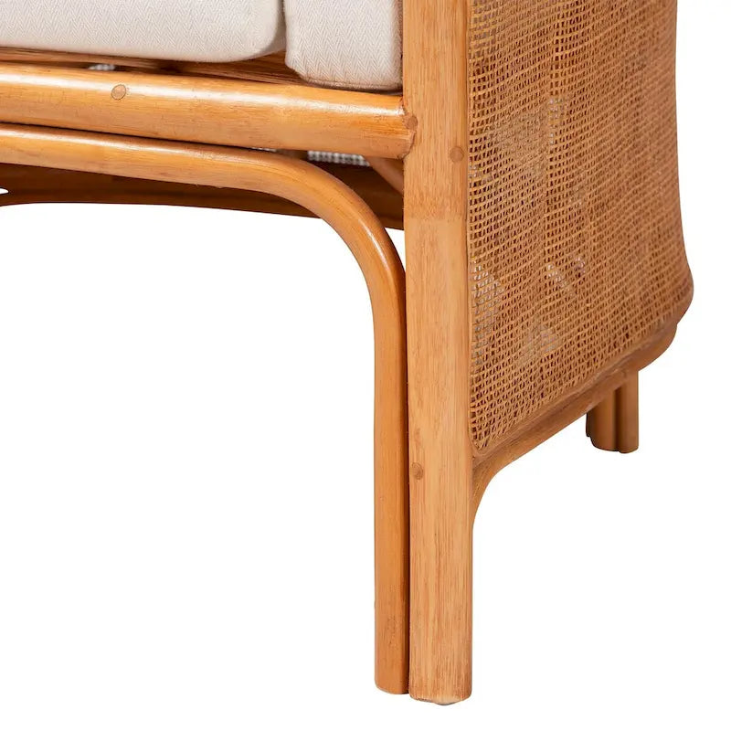 Bohemian Light Honey Rattan Accent Chair